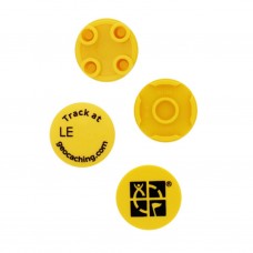 Trackable Lego 2 Piece Round Micro Brick Coin - YELLOW